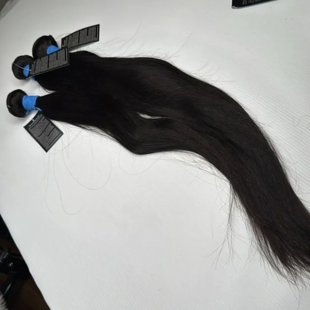 100% Unprocessed Black Human hair Extensions Bundle 22, 24 & 26 In - Picture 2 of 5